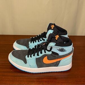 Jordan 1 Zoom CMFT 2 Bleached Aqua Bright Citrus NIke Mens 11